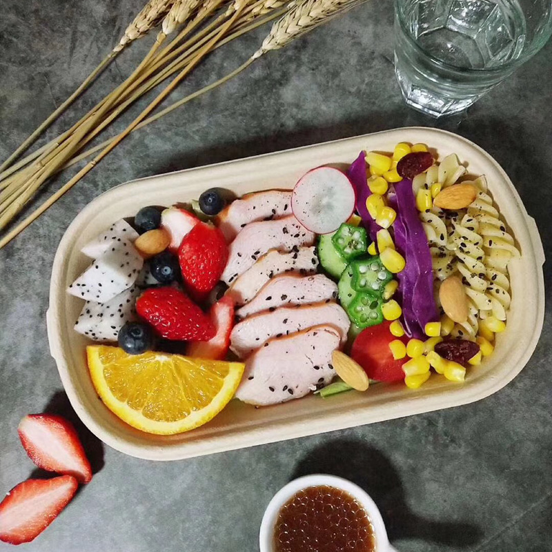 蔬菜沙拉便当盒轻食外卖环保盒健身餐盒健身备餐盒减脂餐盒一次性