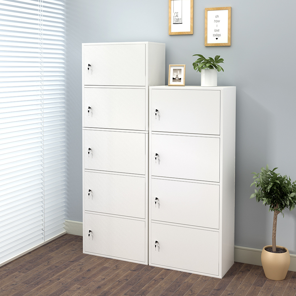 书柜带锁带门简约现代自由组合储物柜收纳柜书架简易家具置物柜