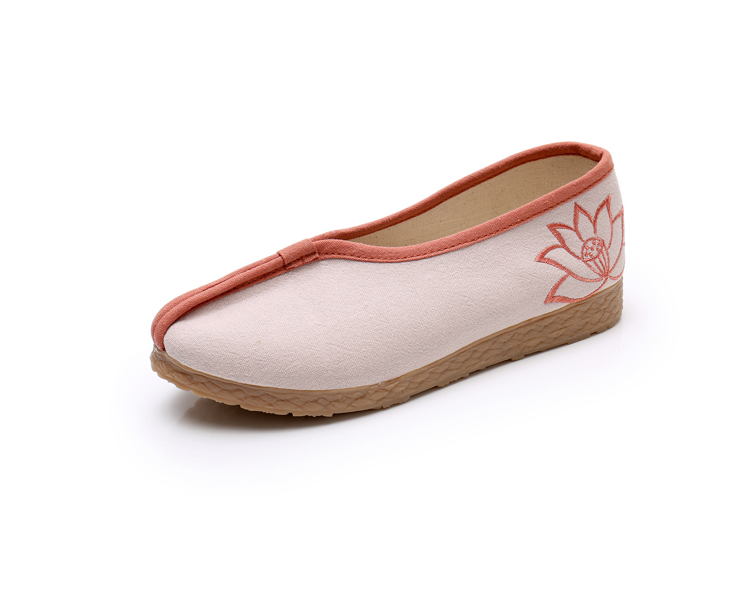 履泰欣居士鞋老北京布鞋女民族风茶艺禅服绣花鞋亚麻女鞋一件代发