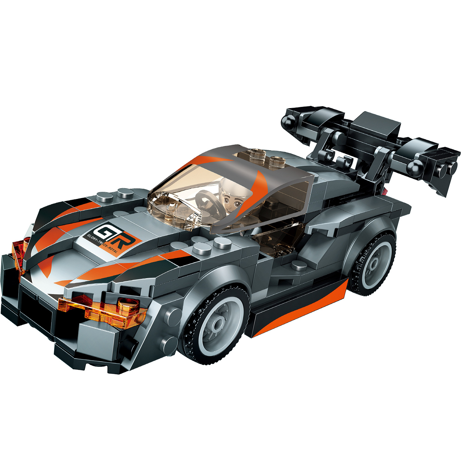 哲高ql0721积木赛车战士二变机甲科技系列儿童益智拼装玩具盒装