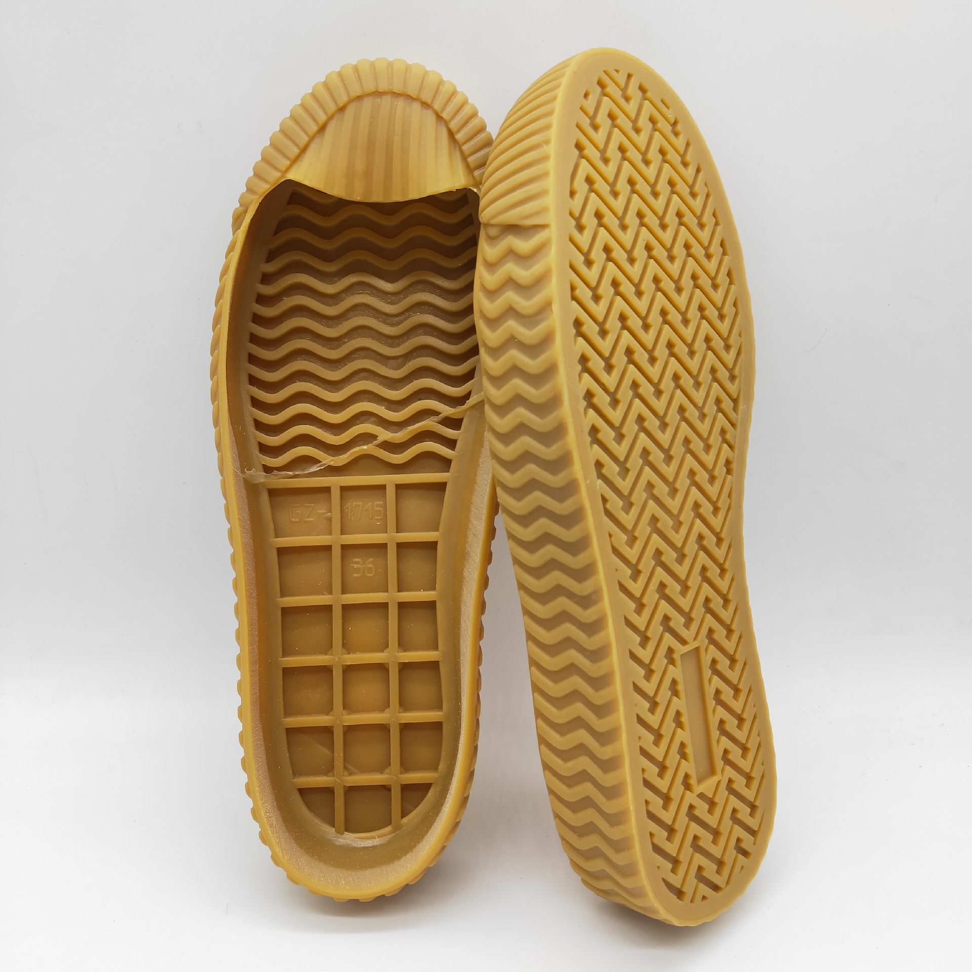 2021橡胶鞋底 耐磨包头大底 舒适防砸女鞋底 经典水波纹