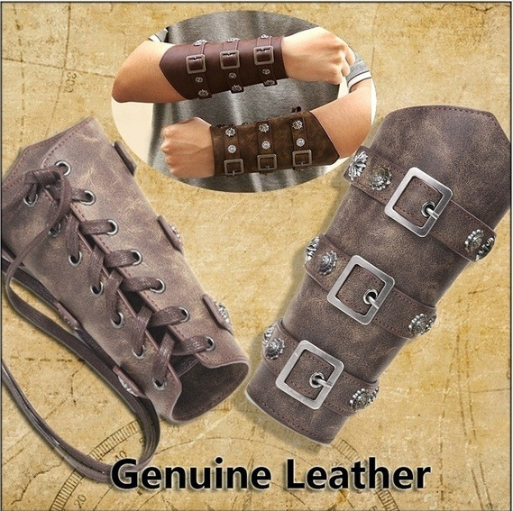 欧洲中世纪武士皮带扣pu皮革护腕护具舞台剧表演cos摄影写真道具