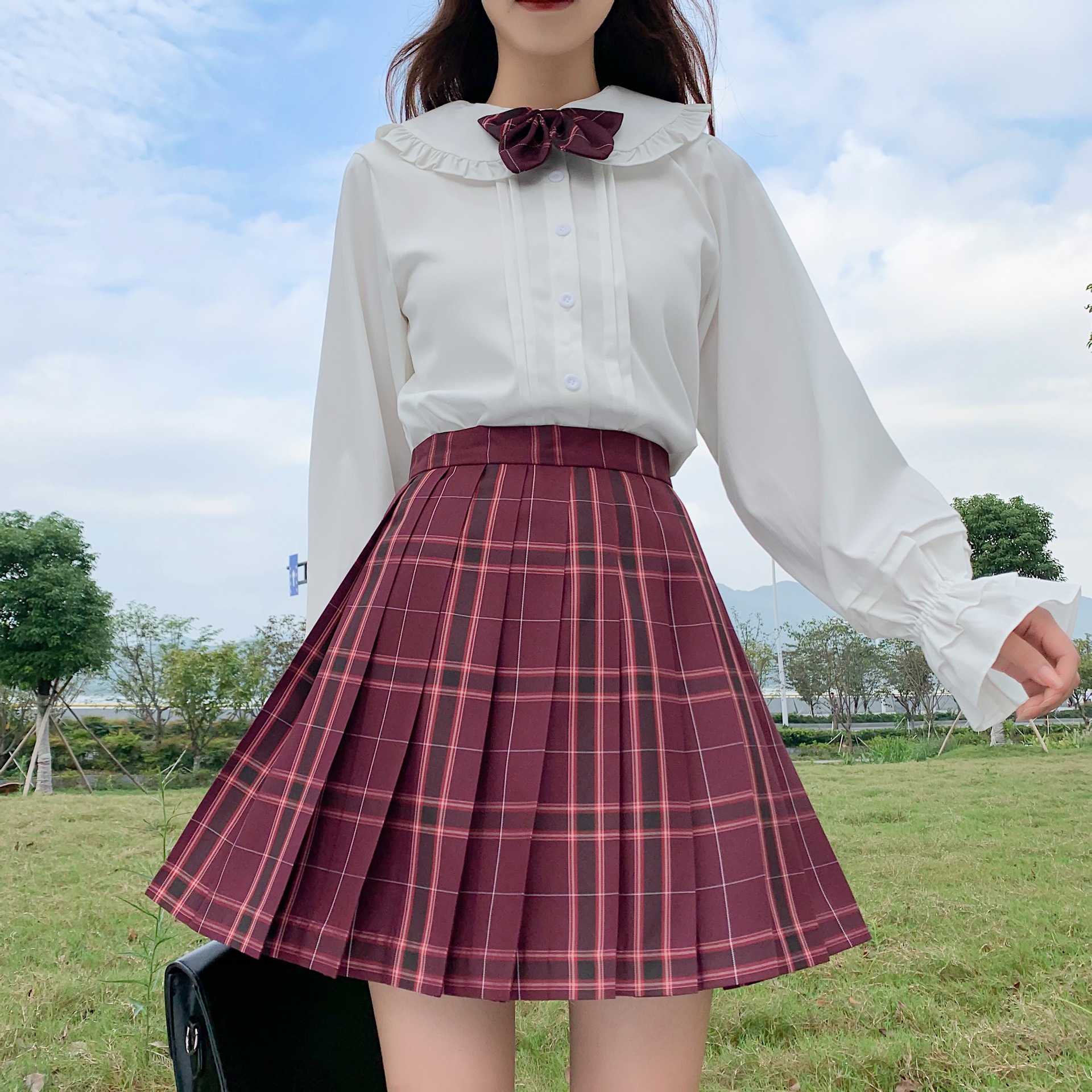 兔姬舍沙华jk制服裙正版套装日系学院软妹校供现货掉落格裙学生服