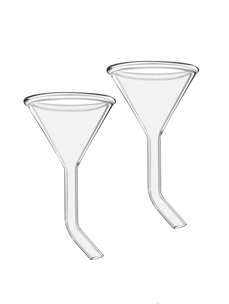 玻璃弯颈漏斗三角弯型漏斗加厚料可开票 百分百正品