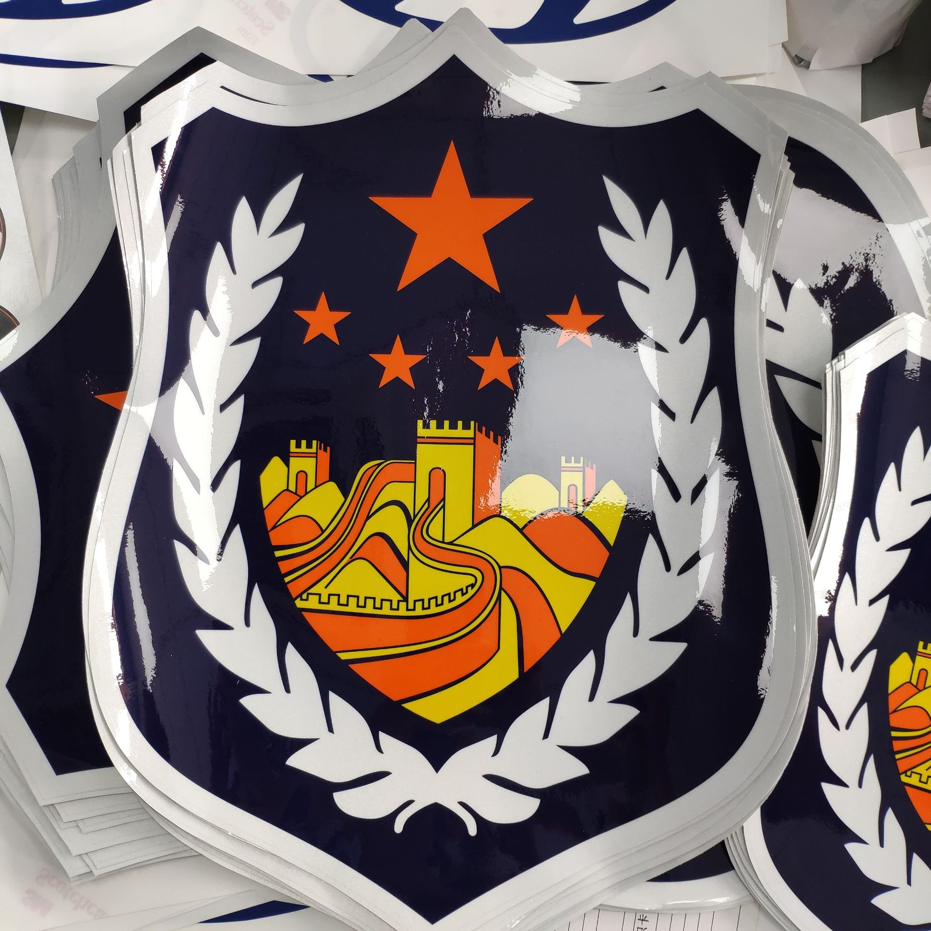 救护车反光贴纸 3m610反光材料印刷 警车安全标识可移胶贴