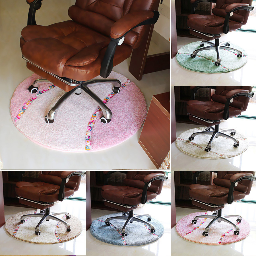 Pastoral Lovely Pink round Carpet Computer Chair Swivel Chair Floor Mat Bedroom Study Chair Cushion round Coffee Table Floor Mat