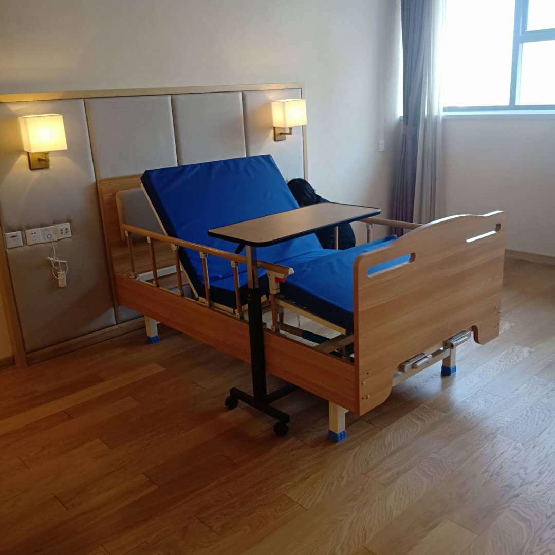 养老院病床 敬老院木质老人床 单摇床 老年人摇床