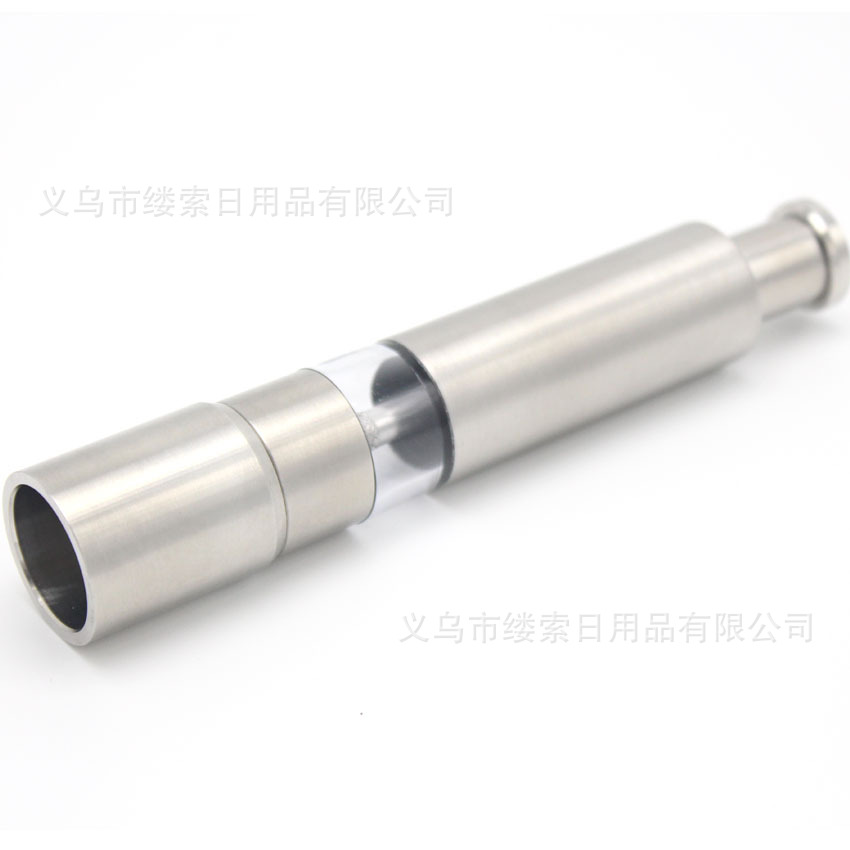 Cross-Border Stainless Steel Grinder Hand Push Style Pepper Cellar Pepper Grinder Stainless Steel Grinder in Stock