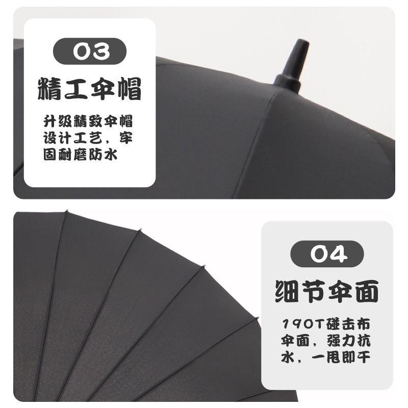 Long Handle Knife Umbrella Printing Logo Creative Knife Handle Automatic Golf Umbrella plus-Sized Windproof Anime Japanese Martial Arts Umbrella