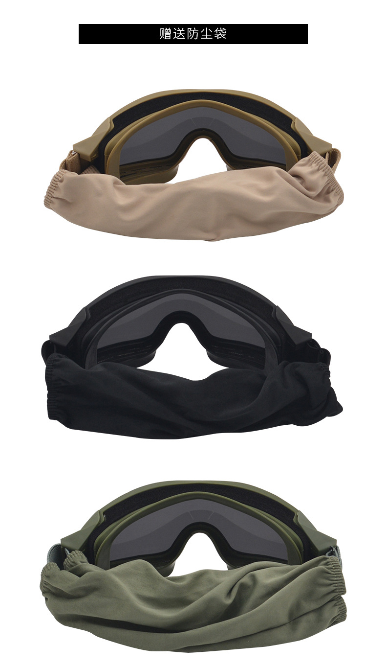 新军迷战术风镜防风沙护目镜抗冲击越野防风镜摩托车骑行眼镜套装