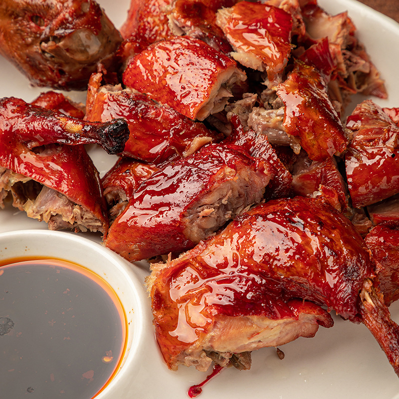 手撕脆皮鸭500g烤鸭手撕鸭烧鸭酒店速冻半成品菜加热即食商用食材