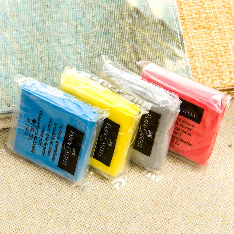 可塑橡皮泥可拉丝橡皮彩色素描绘画专用可素学生橡皮文具