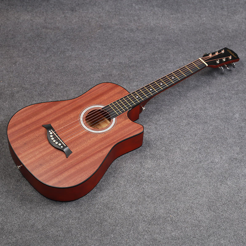 38寸沙比利民谣吉他 练习琴学生吉他 新手入门木吉他 初学者乐器