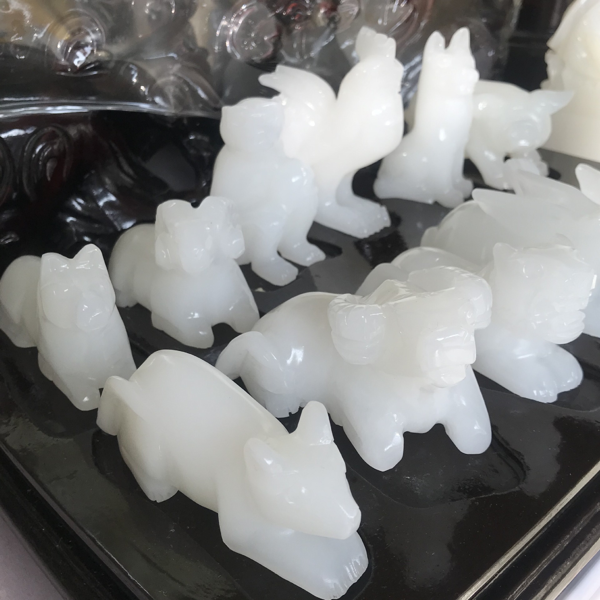 阿富汗白玉十二生肖摆件客厅玉石生肖鼠牛虎兔龙蛇马羊猴鸡狗