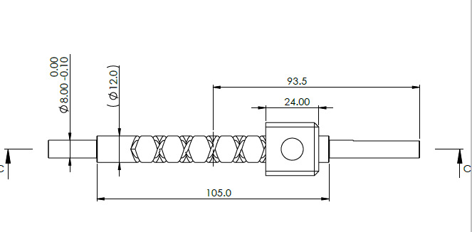 启庞丝杠排线器绕线机往复丝杠排线螺母定做月牙滑块来回轴排线轴
