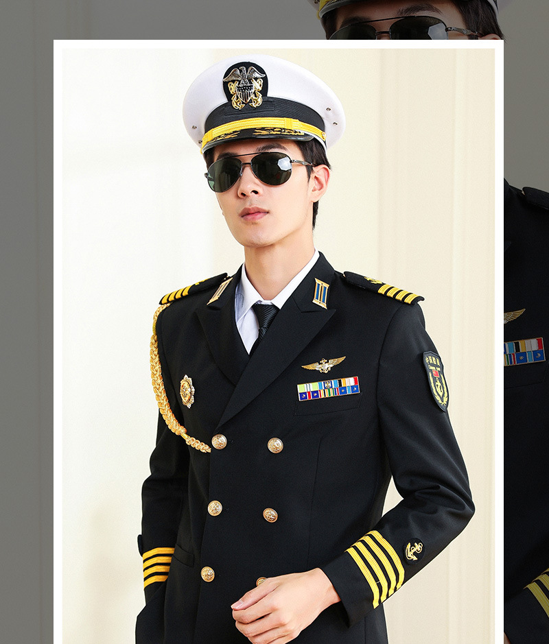 男士美海员游艇工作装春秋冬船员西装影楼西服套装海员礼服演出服