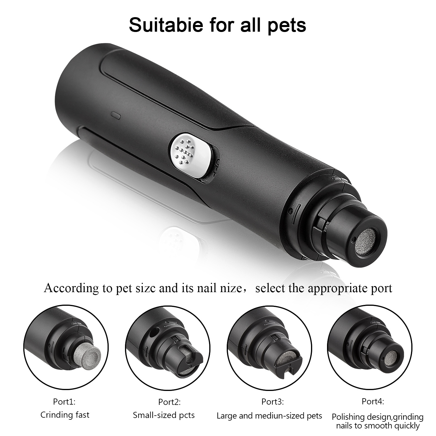 Amazon Pet Nail Piercing Device Electric Nail Scissor Dogs and Cats Automatic Nail Trimmer Pet Cleaning Nail Clippers Nail Clippers