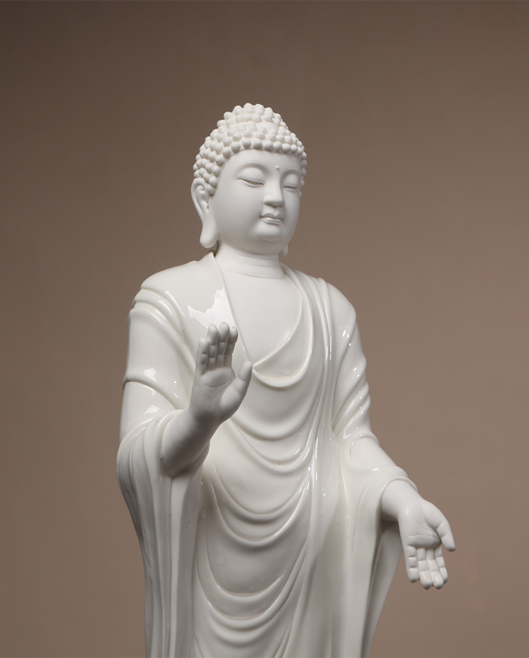 陶瓷大号站立佛像大日如来佛祖阿弥陀佛摆件寺庙家用供奉镇宅摆设