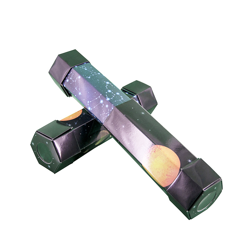 科技小制作小发明放大2-3倍自制幼儿园教具简易diy纸质折叠望远镜