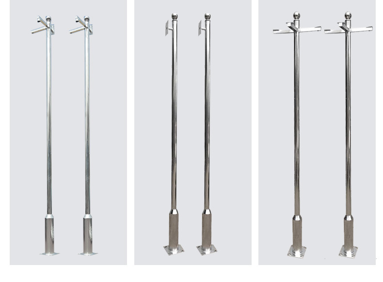 组合杆双节杆不锈钢101-76小区监控立杆 摄像机球机立柱立杆