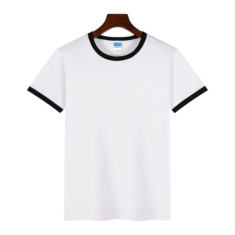 Summer Men's Lycra Blank T-shirt Men's Wholesale Class Clothes Advertising Shirt Cultural Shirt Activity Clothes Custom Logo