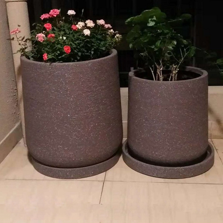 盆栽文理小花钵批发 办公桌环保多肉植物花盆 外贸出口镁水泥花器