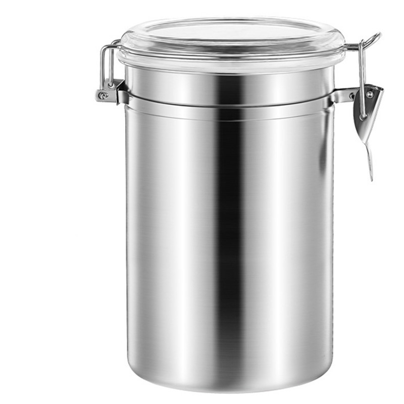 Cut Tobacco Sealed Moisturizing Tank Stainless Steel Seal Can Food Coffee Beans Cereals Storage Box Jar