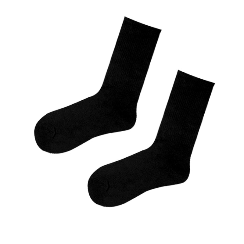 Factory Wholesale Solid Color Ins Trendy Men and Women Sports Stockings Mid-Calf Length Socks Socks Autumn and Winter New Purified Cotton Stockings Stockings