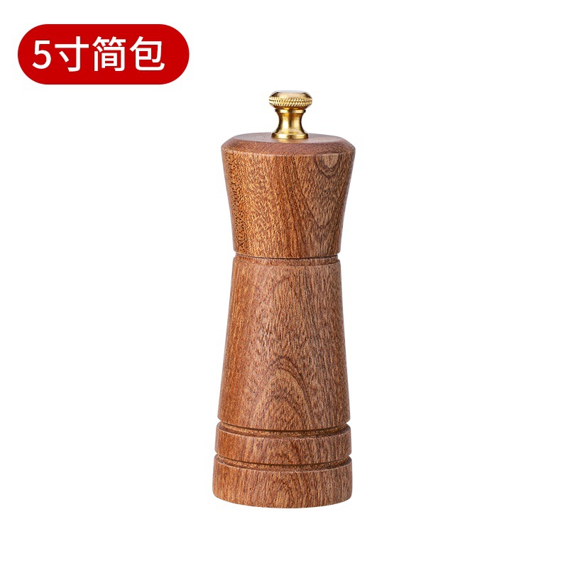 Ebony Pepper Grinder Kitchen Household Manual Solid Wood Chinese Prickly Ash Power Black Pepper Mill Mill Bottle Seasoning Jar