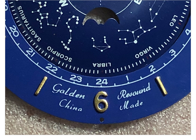 宏谦100mm铝钟面 十二星座纯铜刻度钟面面板钟表盘配件 厂家定制