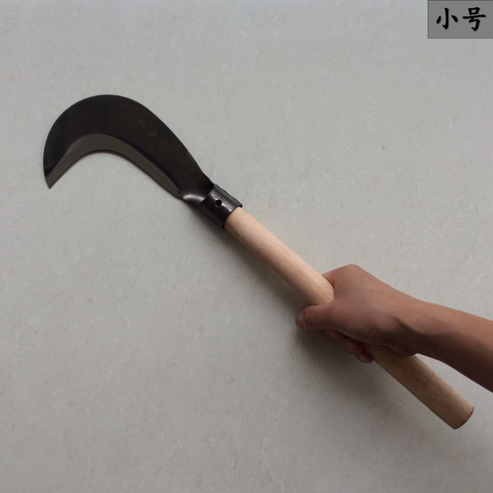 l形镰刀 农用镰刀户外砍柴刀割草刀头草镰园林镰刀锰钢镰刀刮草刀