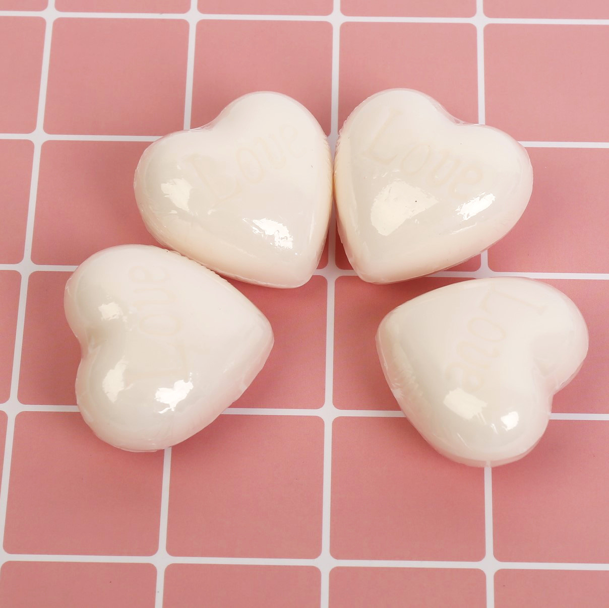 厂家直销创意爱心迷你手工香皂宝石清爽控油手工香皂赠品批发定制