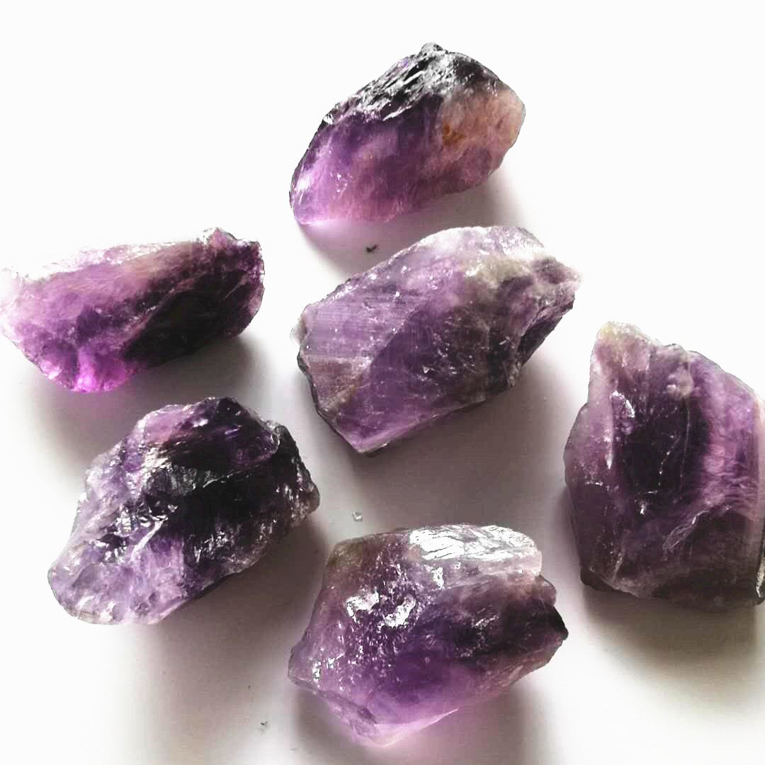 天然梦幻紫水晶原石碎石 水晶大颗粒原石熏香扩香石批发