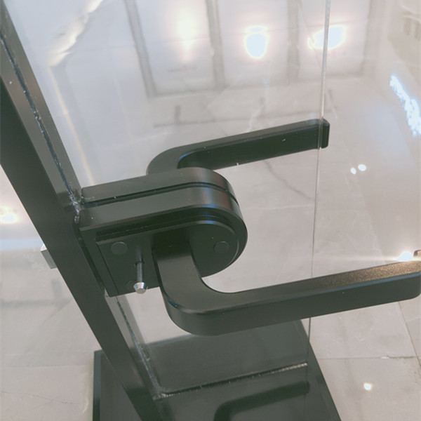 黑色玻璃门把手卫浴厨房门执手锁铝合金卫生间门极窄边宽平开门锁