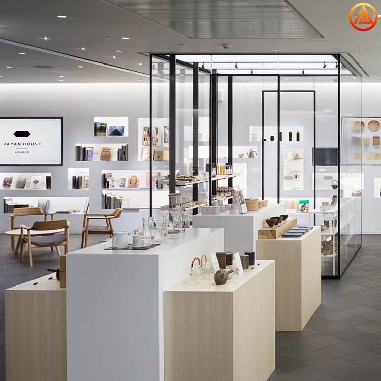 定制商场零售杂货店木质展示柜多层茶壶精品展示台创意产品流水台