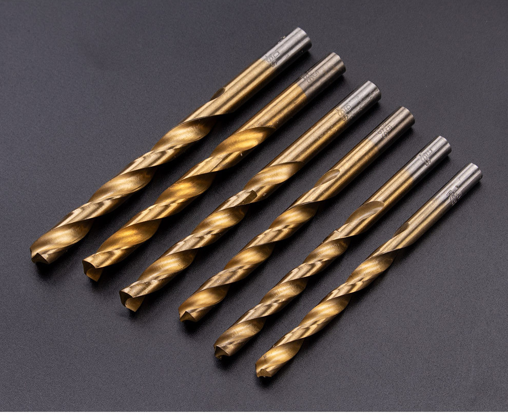 高速钢镀钛麻花钻头直柄不锈钢钻头加长金属钻头手电钻110mm