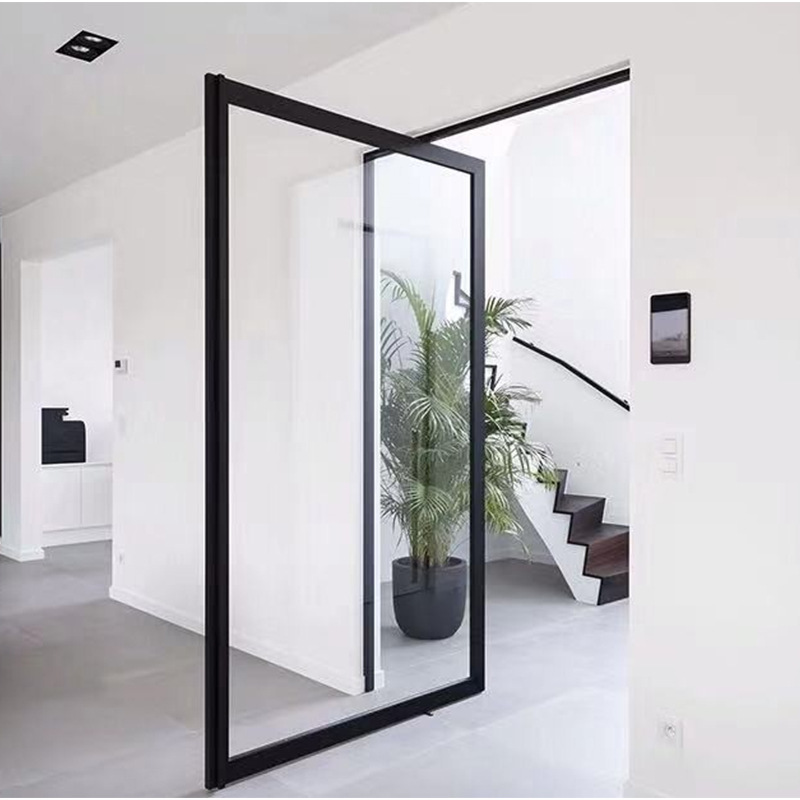 铝合金中轴门 90度偏轴门 360度旋转玻璃门 网红店铺商铺展示门