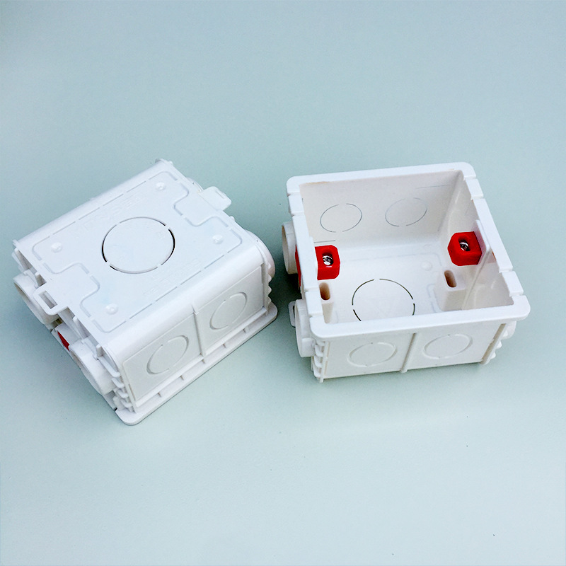 86型底盒暗装接线盒pvc开关暗线盒面板安装预埋拼装盒名田下线盒