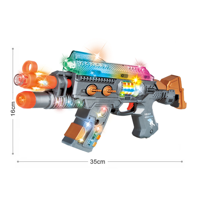 Military Model Acousto-Optic Gun Flash Vibrating Guns Submachine Gun Assault Gun Electric Toy Gun