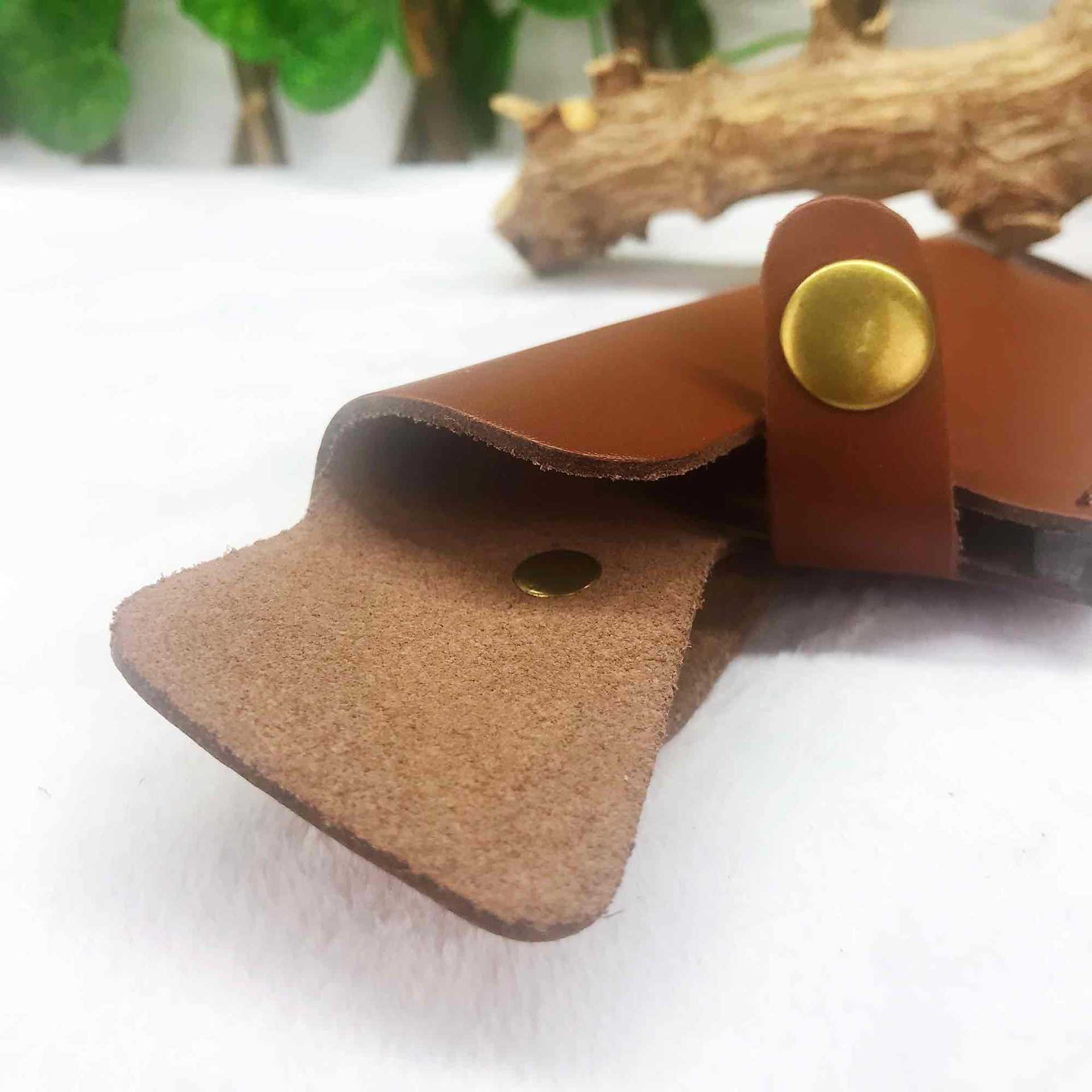 头层牛皮刀具保护套加厚真皮刀具包户外活动随身刀套牛皮刀具收纳