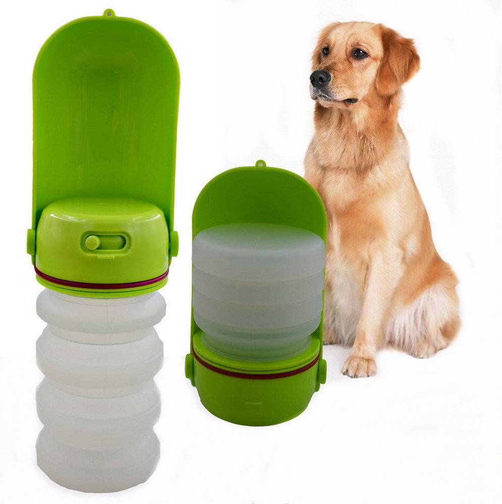 宠物水壶折叠便携旅行水杯狗狗外出饮水杯新款宠物可挂式随行杯