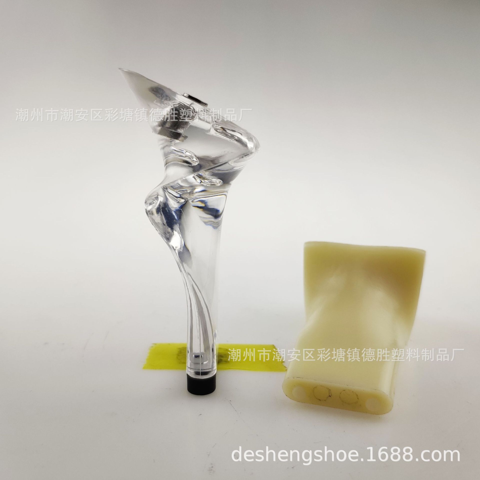 90152 Chaozhou Desheng Shoes Factory 2020 New Kweichow Moutai Goddess Heel Profiled Heel High Heel Shoes Heel Crystal Heel