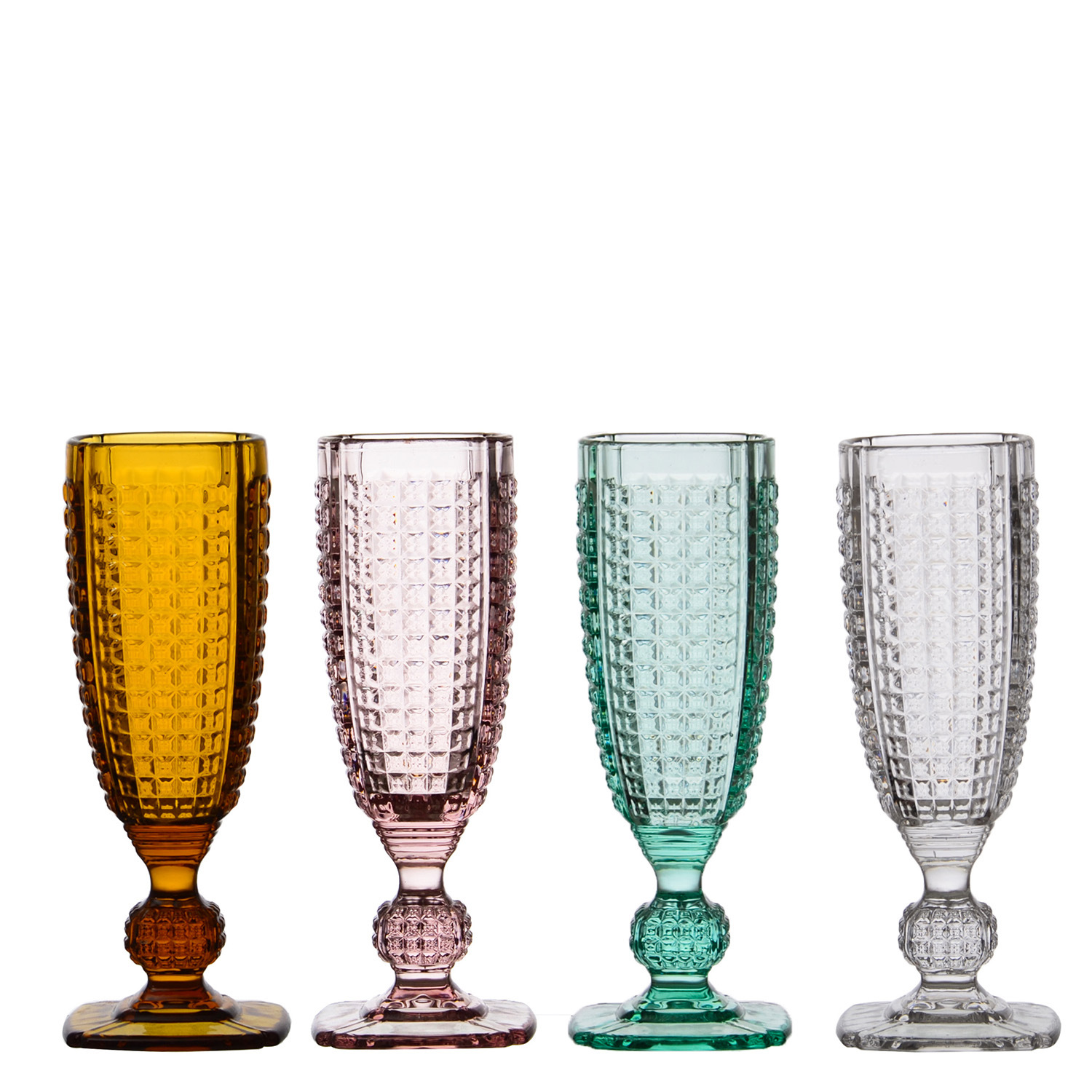 复古玻璃高脚杯 酒杯 浮雕 方形菠萝 压制玻璃香槟杯 饮料杯 水杯