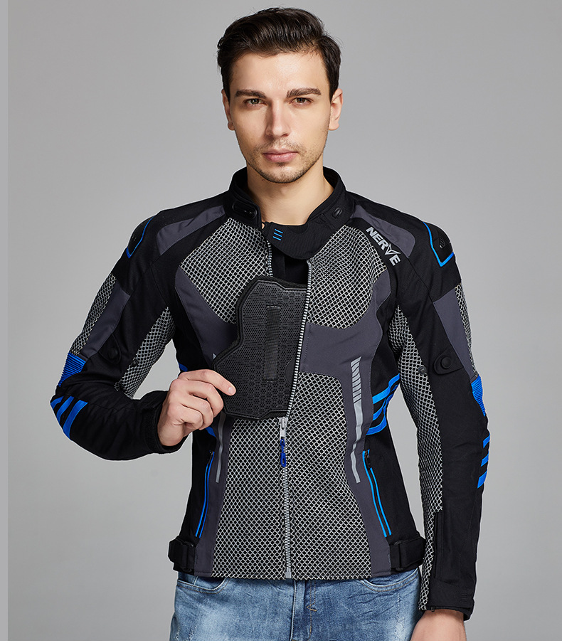 涅夫夏季网眼骑行服男摩托车机车赛车拉力服骑士夹克防摔潮