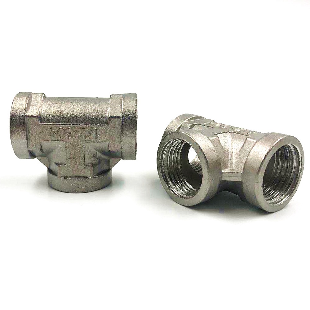 不锈钢304三通201不锈钢三通暖配件dn15 4分6分1寸不锈钢内丝三通