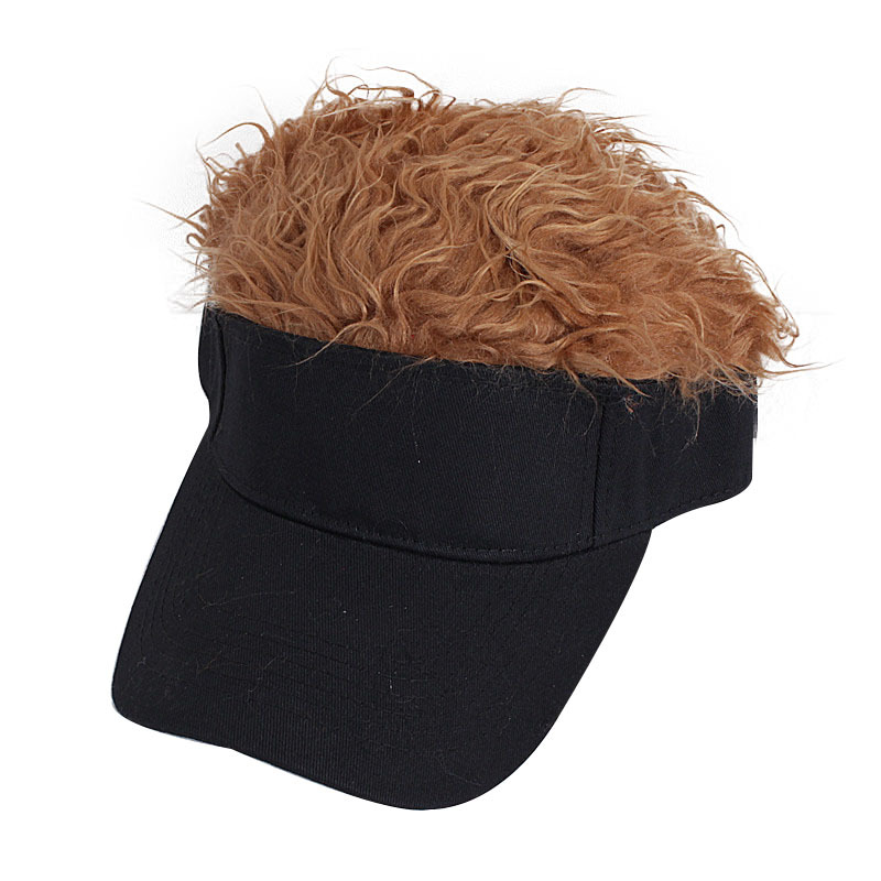 Amazon Cross-Border Supply Creative Wig Baseball Hat Hip Hop Sunshade Golf Cap Funny Duck Tongue Sun Hat