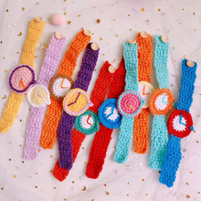 手工编织毛线手表男女学生亲子儿童情侣手链手绳创意生日礼物饰品