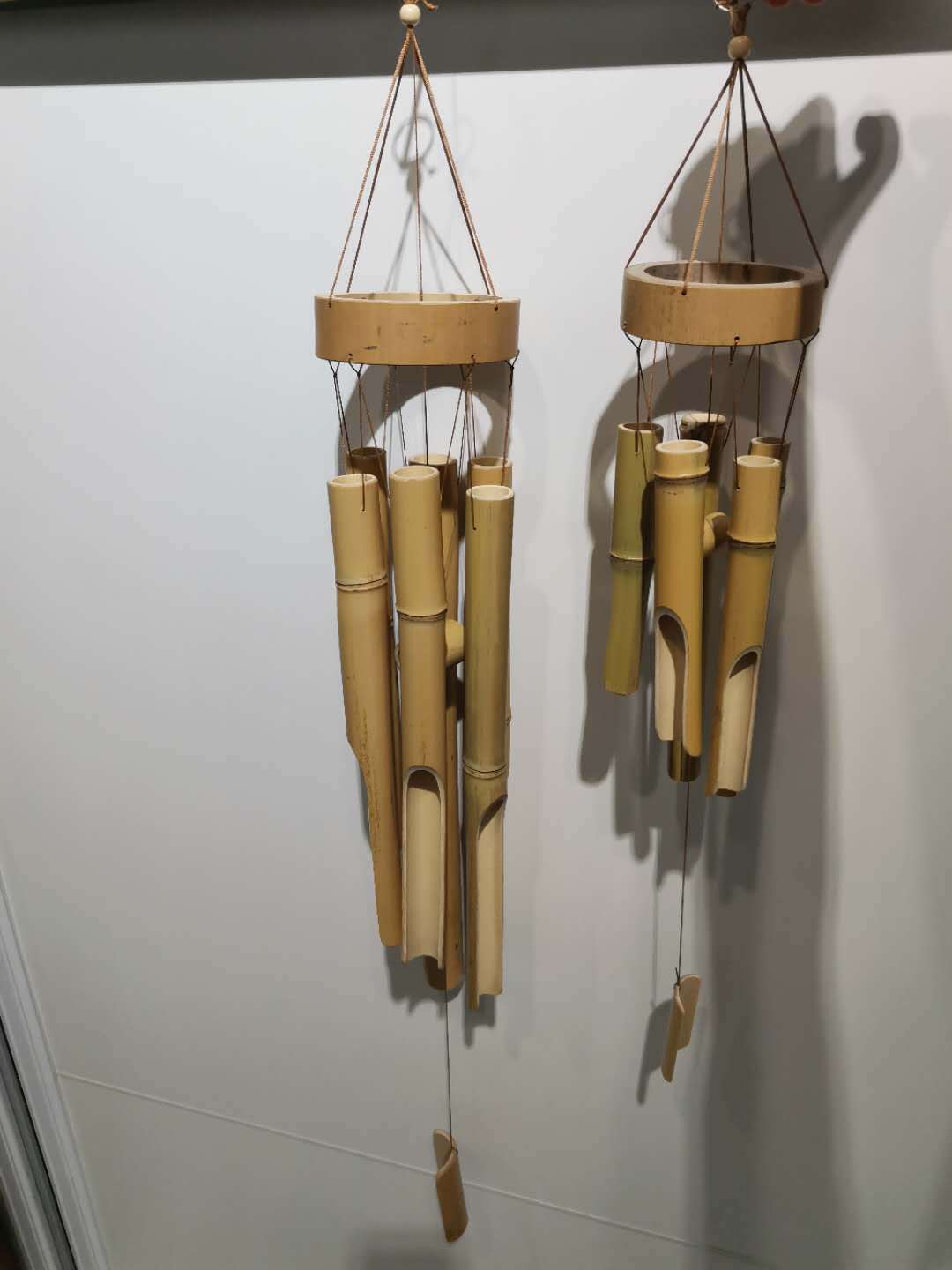 原色竹风铃批发大号工艺竹木风铃挂饰长管竹简风铃木质工艺品风铃