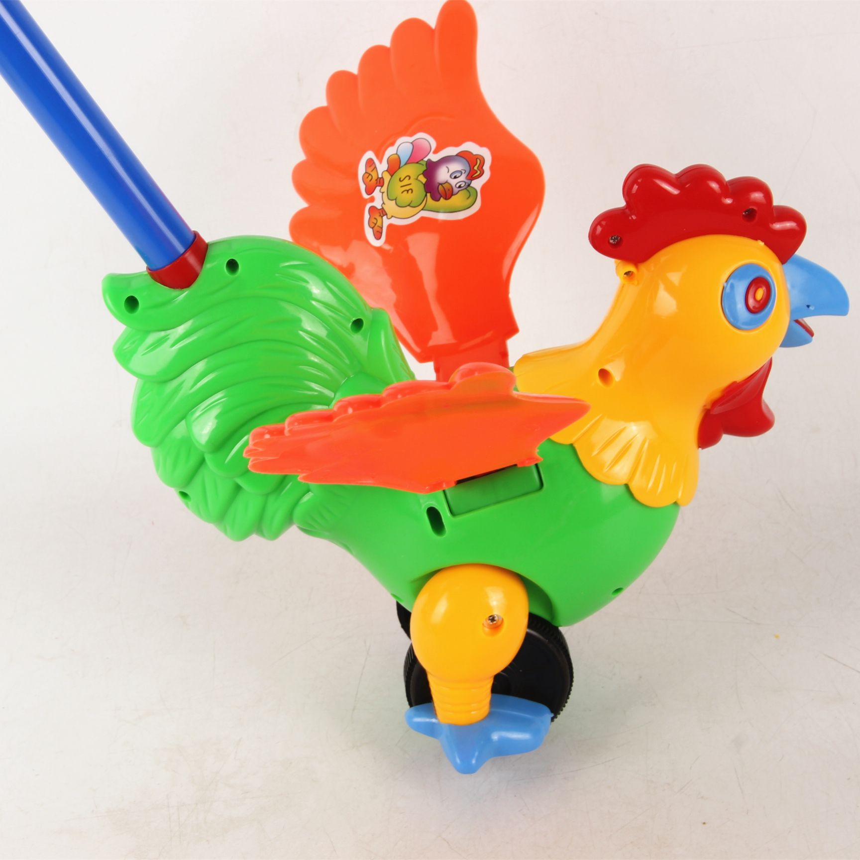儿童学步手推公鸡玩具车手推玩具货源10元店开店货源礼品赠品