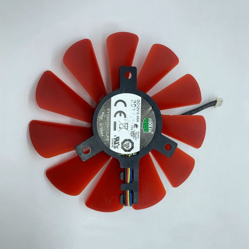 讯景/xfx rx 560d 470 480 570 fdc10u12s9-c 12v 显卡风扇9cm4针